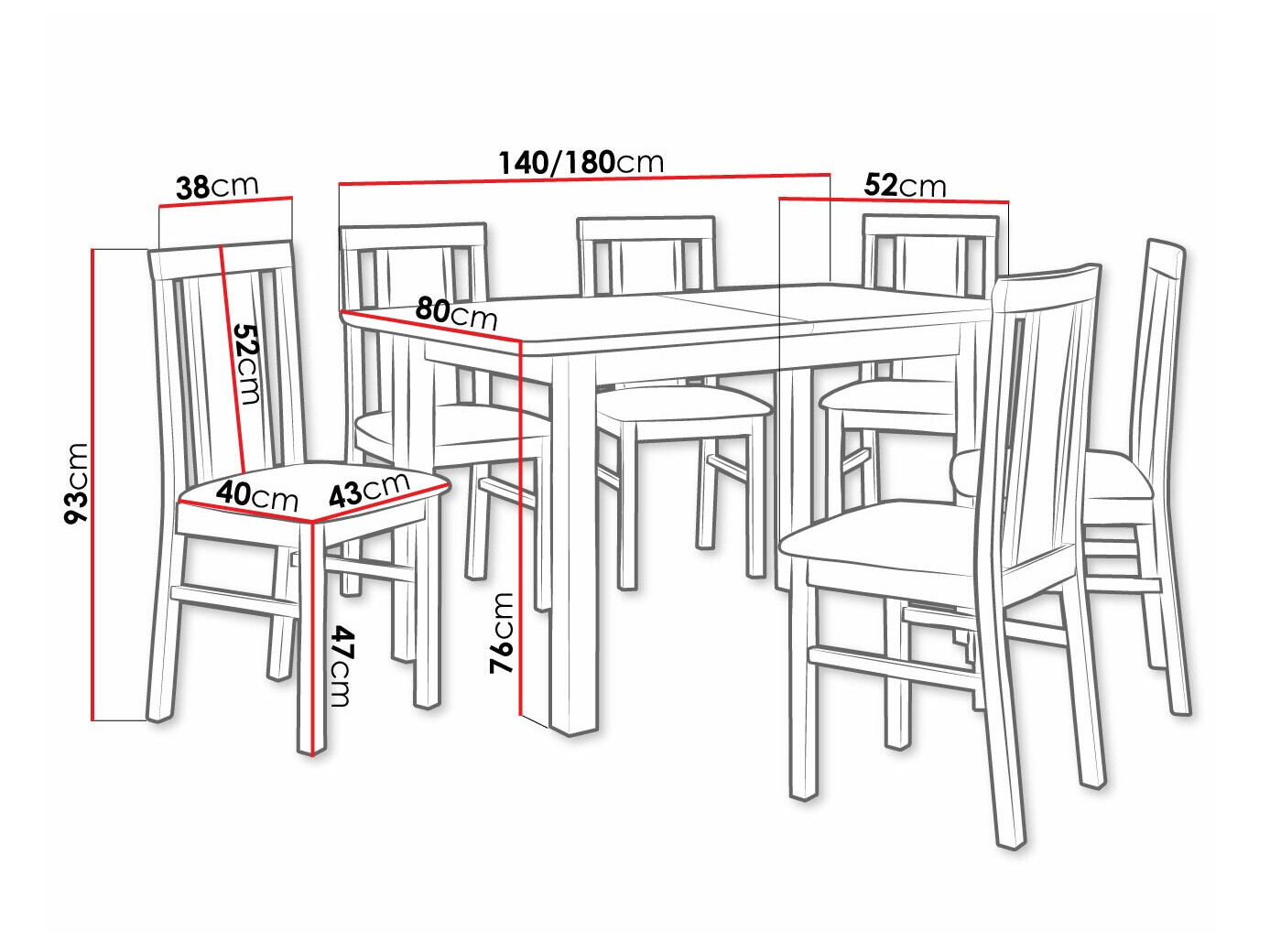 Ēdamistabas komplekts Victorville 311 (Alksnis)