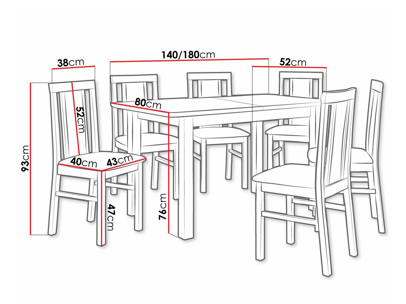 Ēdamistabas komplekts Victorville 311 (Alksnis)