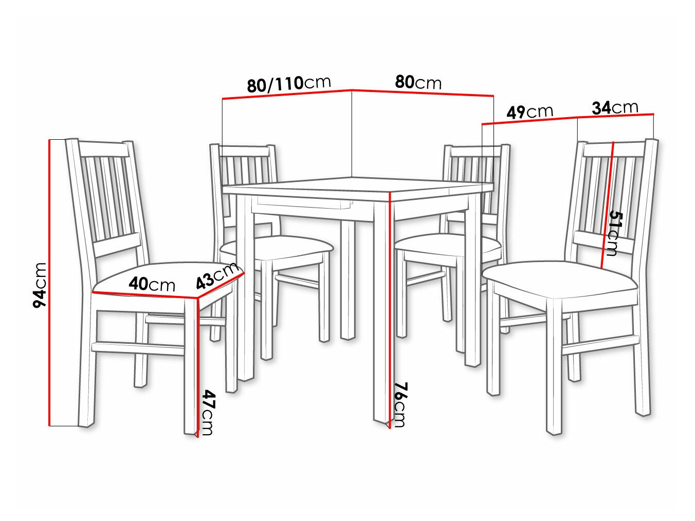 Ēdamistabas komplekts Victorville 314 (Rieksts)