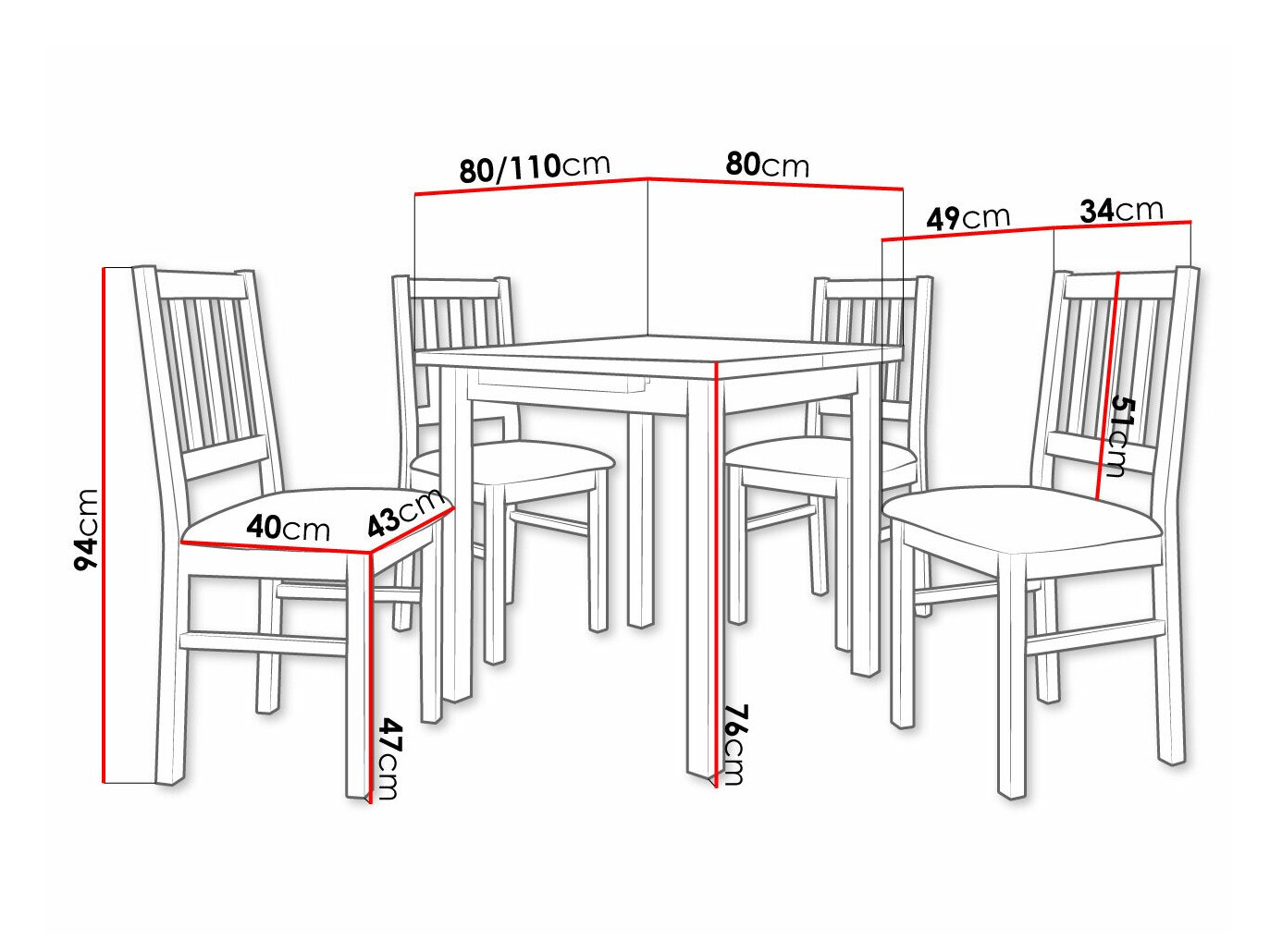 Ēdamistabas komplekts Victorville 314 (Rieksts)