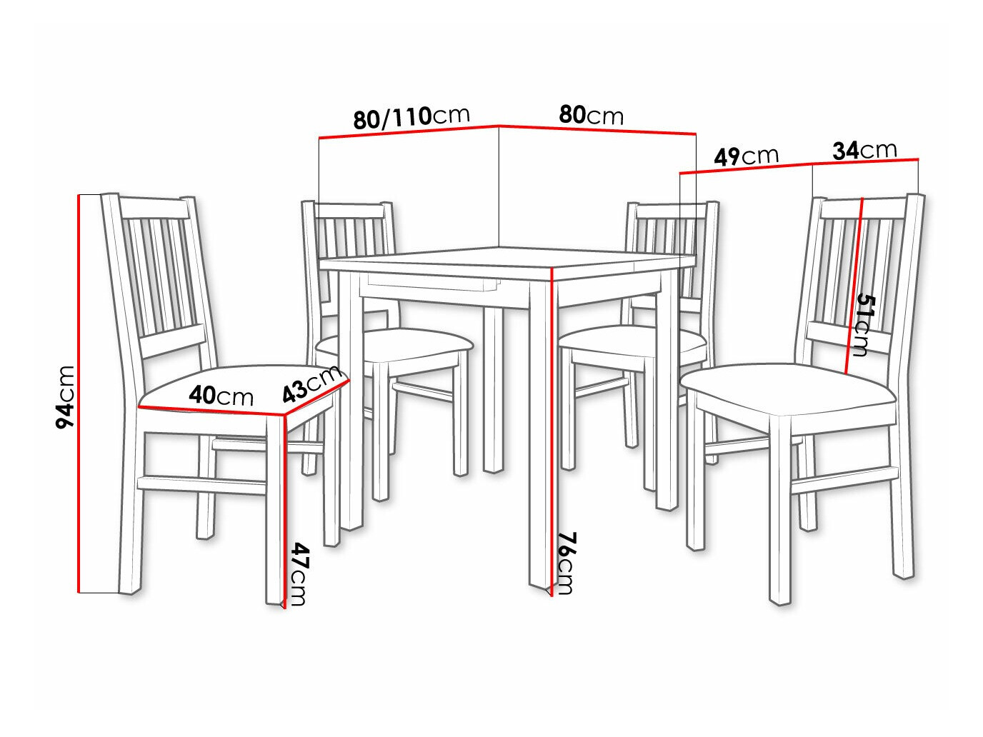Ēdamistabas komplekts Victorville 314 (Sonomas ozols)
