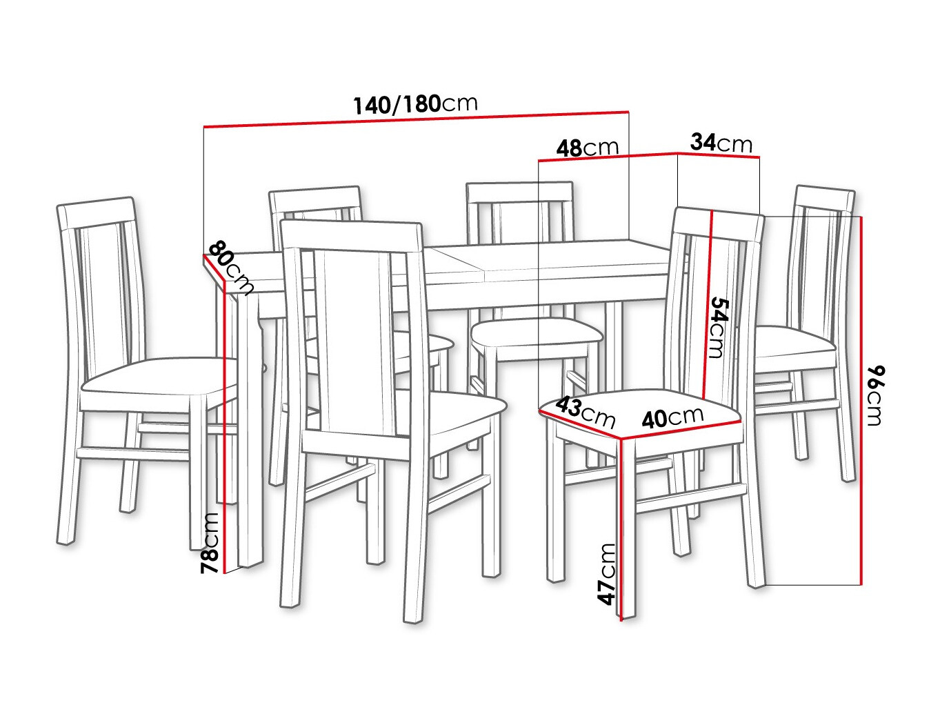 Ēdamistabas komplekts Victorville 315 (Balts)