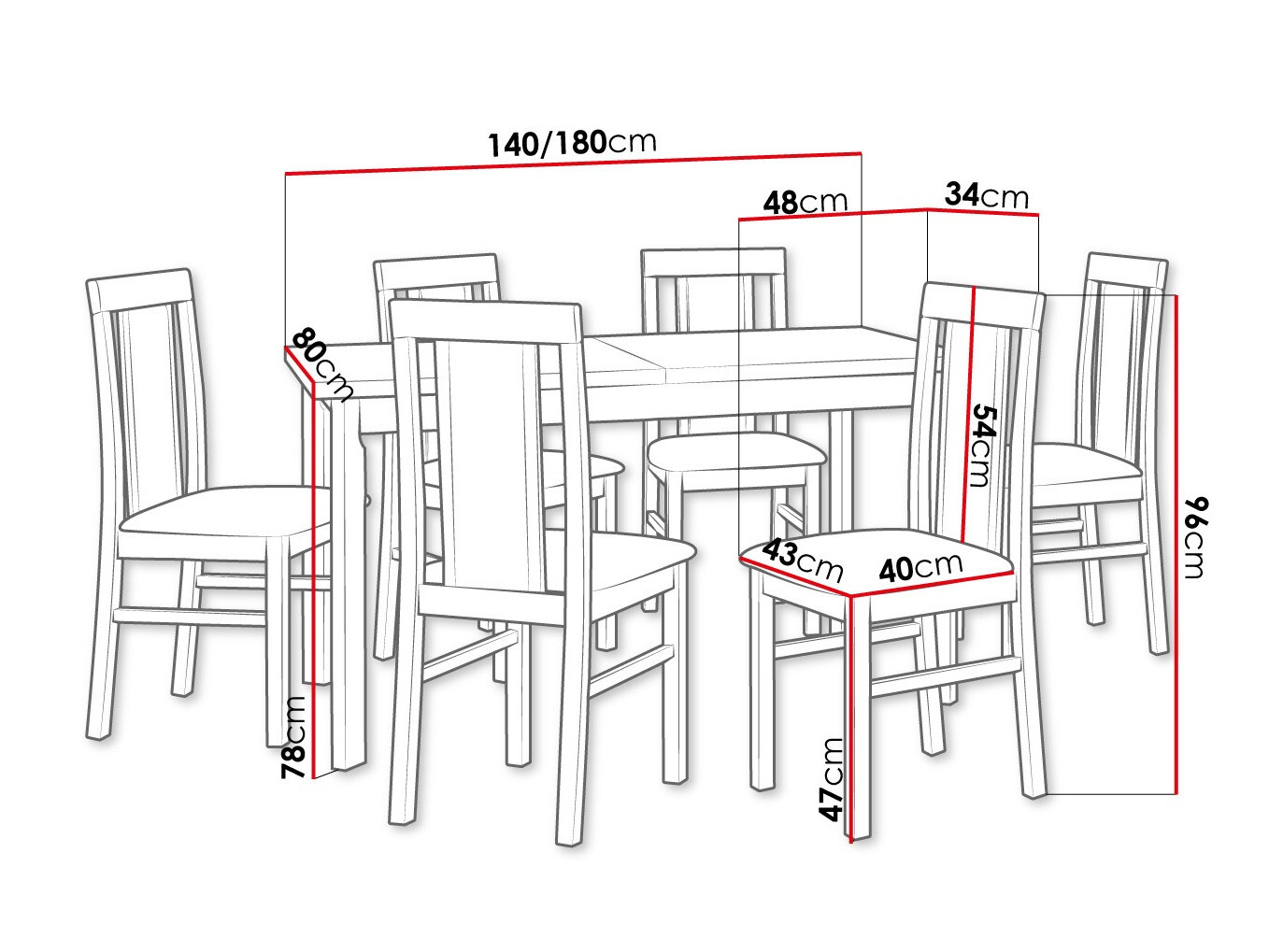 Ēdamistabas komplekts Victorville 315 (Balts)