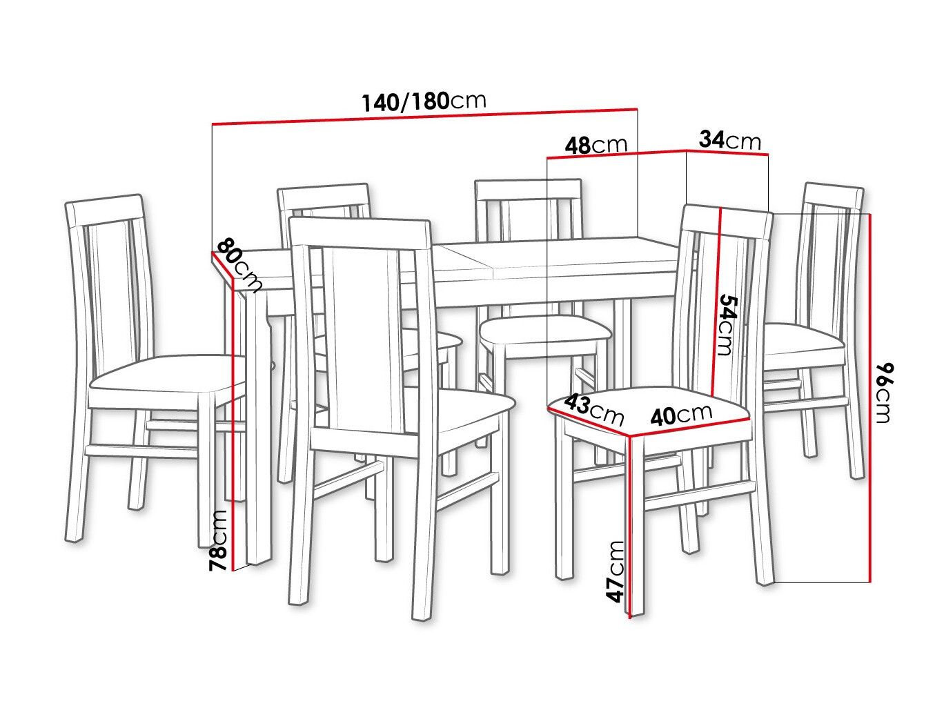 Ēdamistabas komplekts Victorville 315 (Balts)