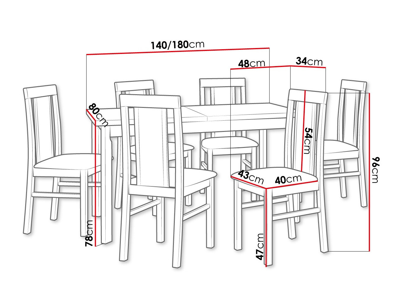 Ēdamistabas komplekts Victorville 315 (Balts)