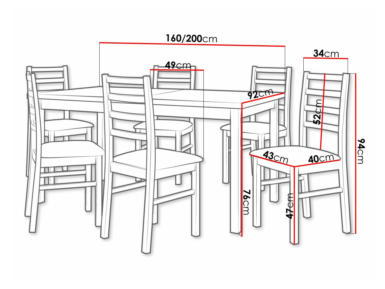 Обеденный гарнитур Victorville 307 (Белый)