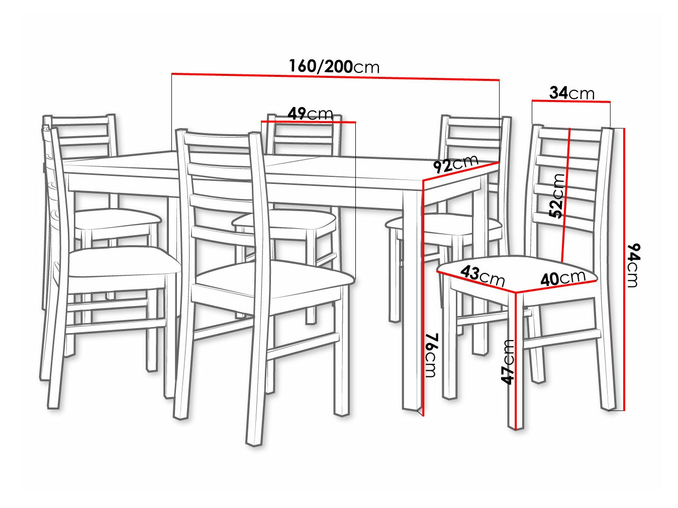 Обеденный гарнитур Victorville 307 (Белый)