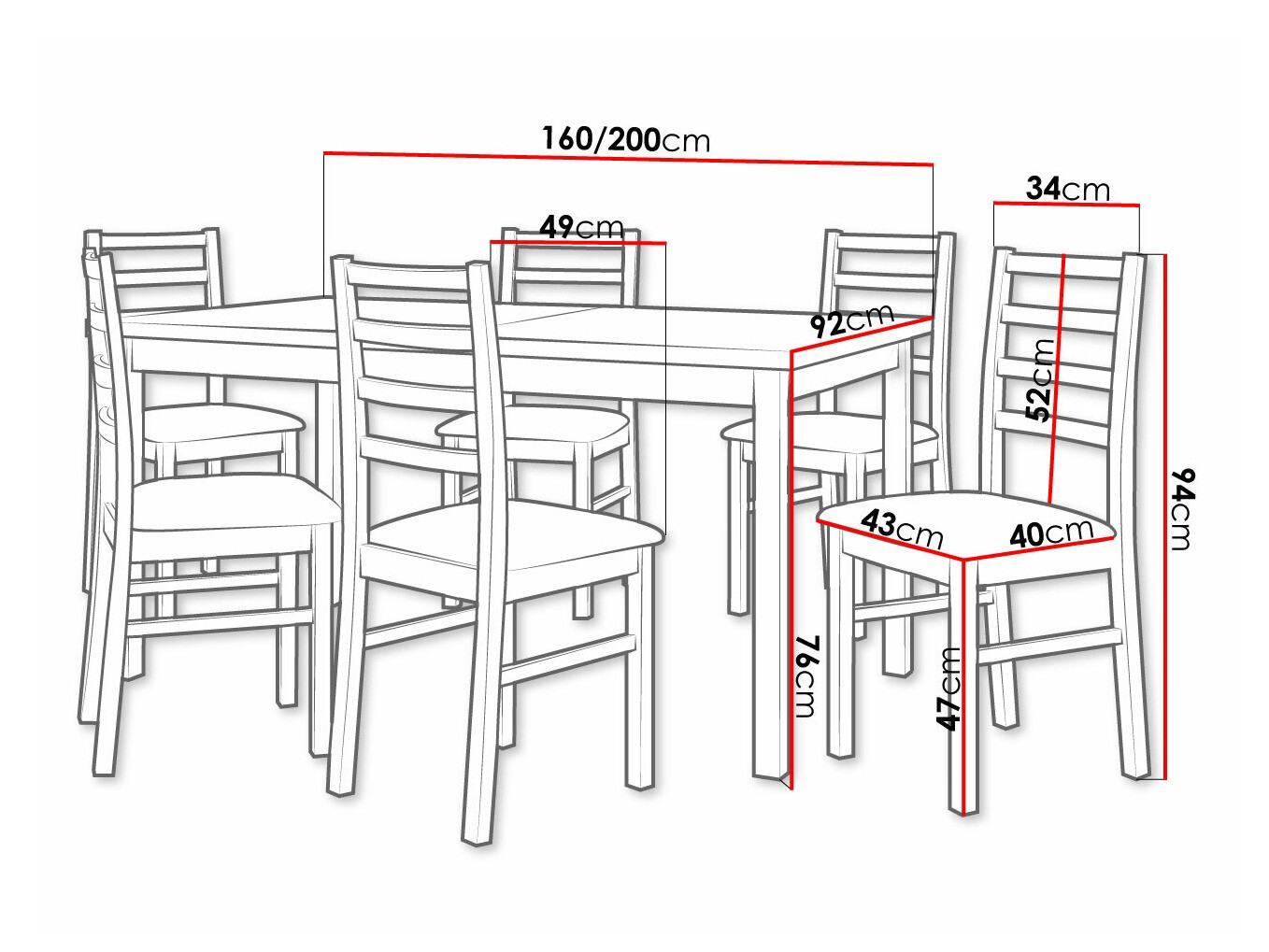 Обеденный гарнитур Victorville 307 (Орех)