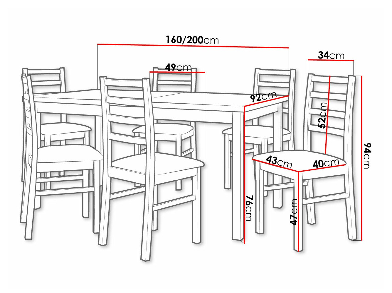 Обеденный гарнитур Victorville 307 (Орех)