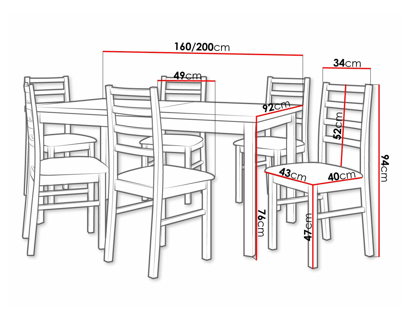 Обеденный гарнитур Victorville 307 (Орех)