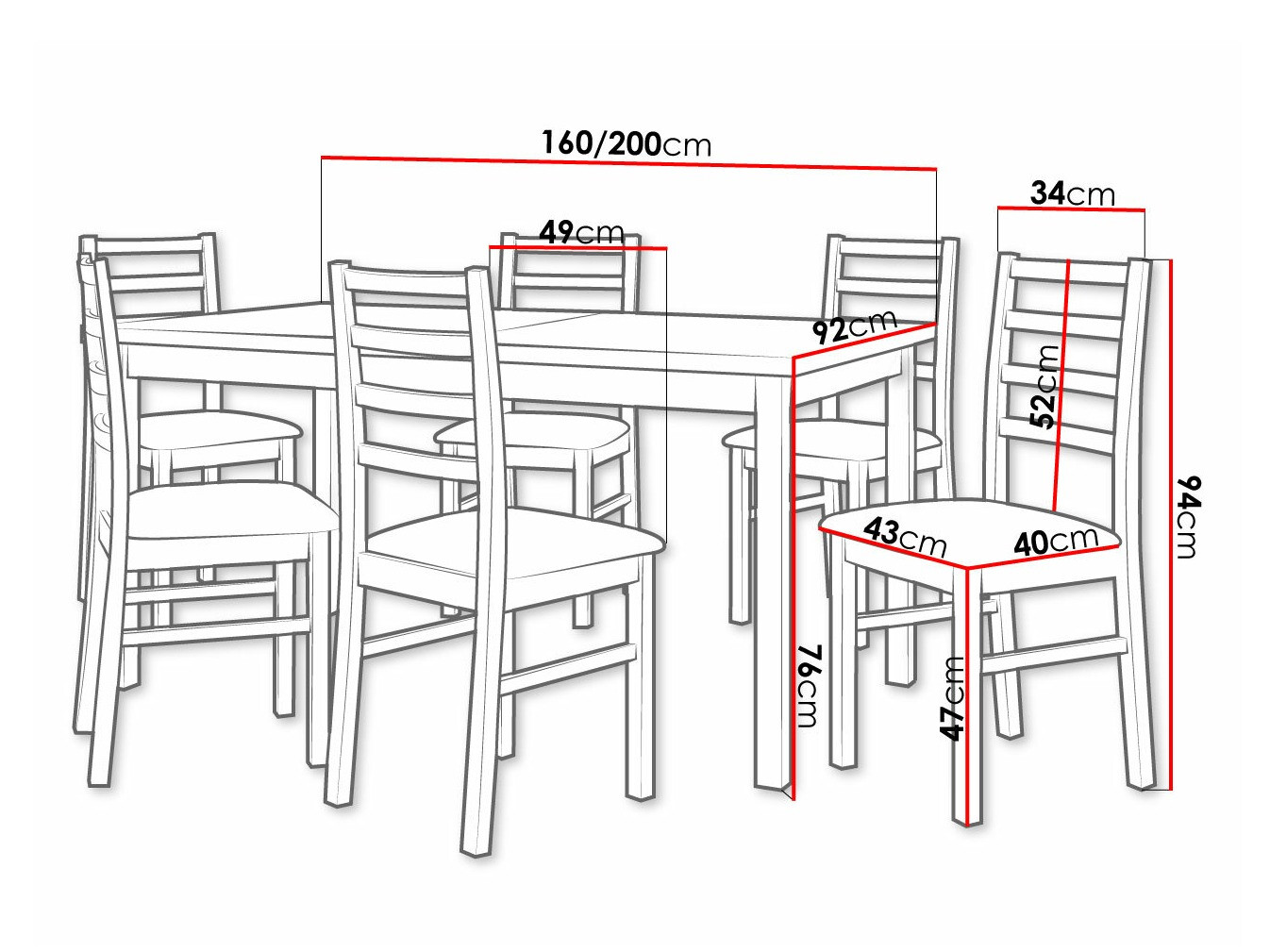Обеденный гарнитур Victorville 307 (Сонома Дуб)