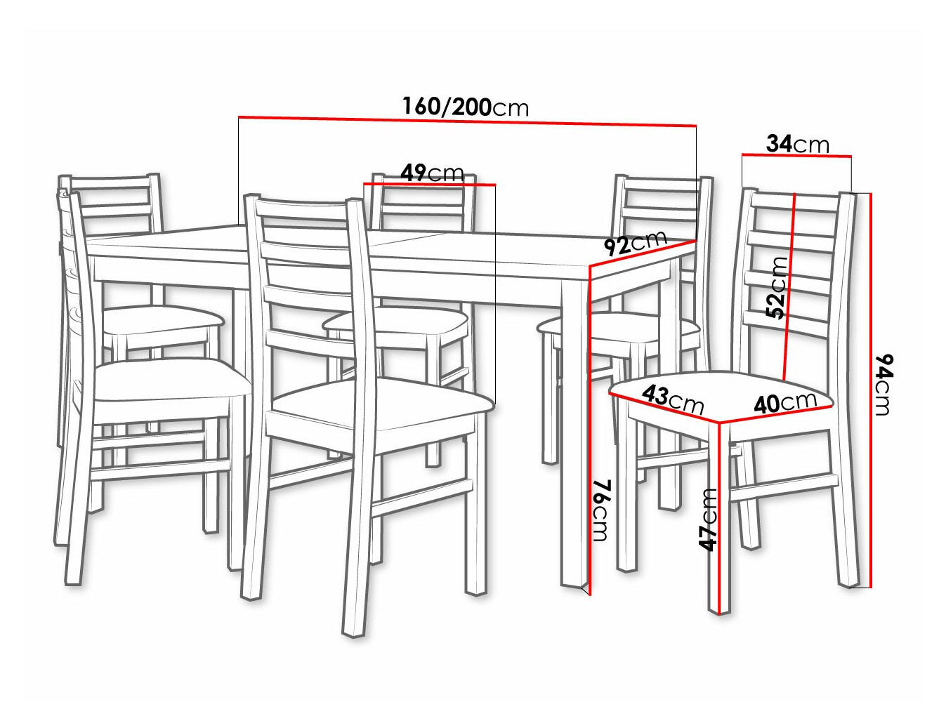 Обеденный гарнитур Victorville 307 (Сонома Дуб)