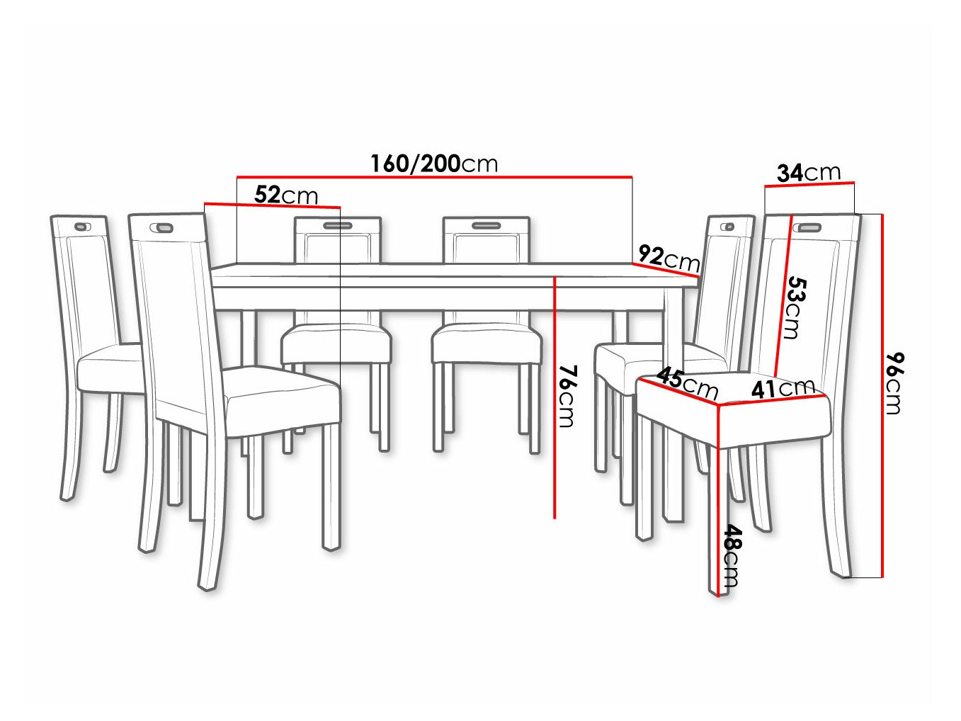 Обеденный гарнитур Victorville 308 (Белый)