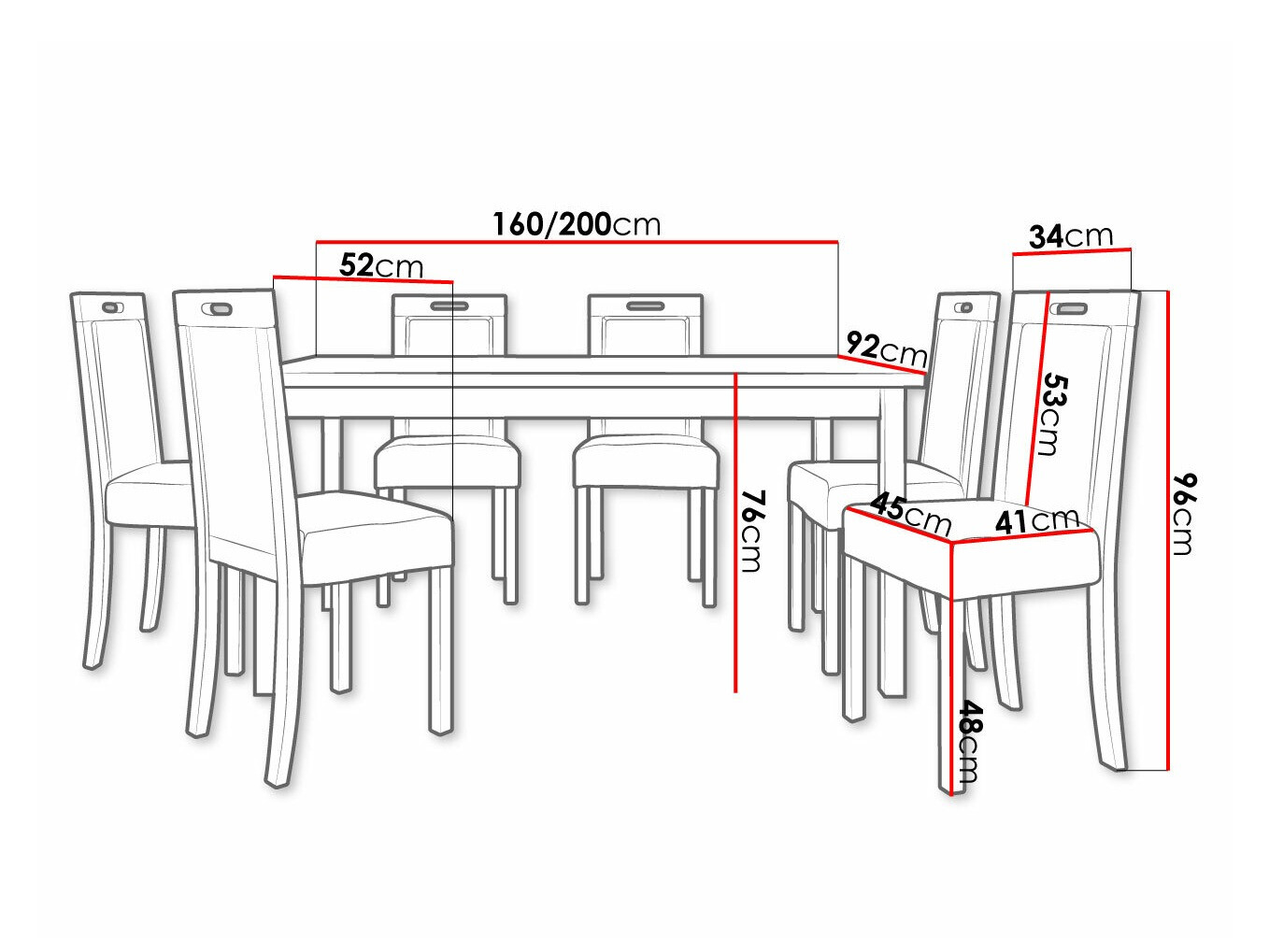Обеденный гарнитур Victorville 308 (Белый)