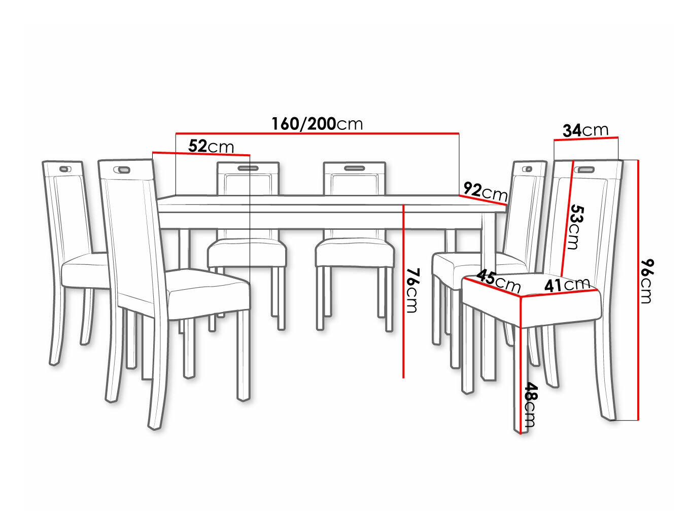 Обеденный гарнитур Victorville 308 (Сонома Дуб)