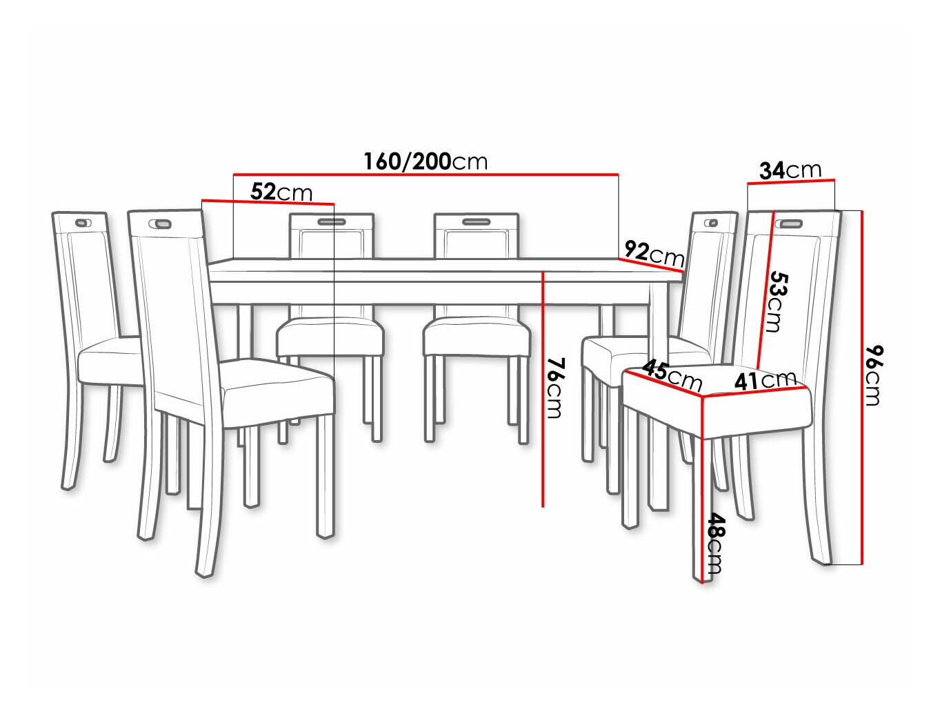 Обеденный гарнитур Victorville 308 (Сонома Дуб)