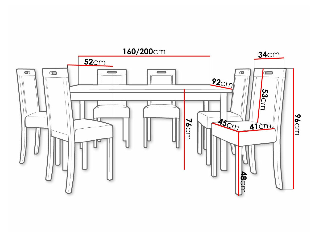 Обеденный гарнитур Victorville 308 (Сонома Дуб)