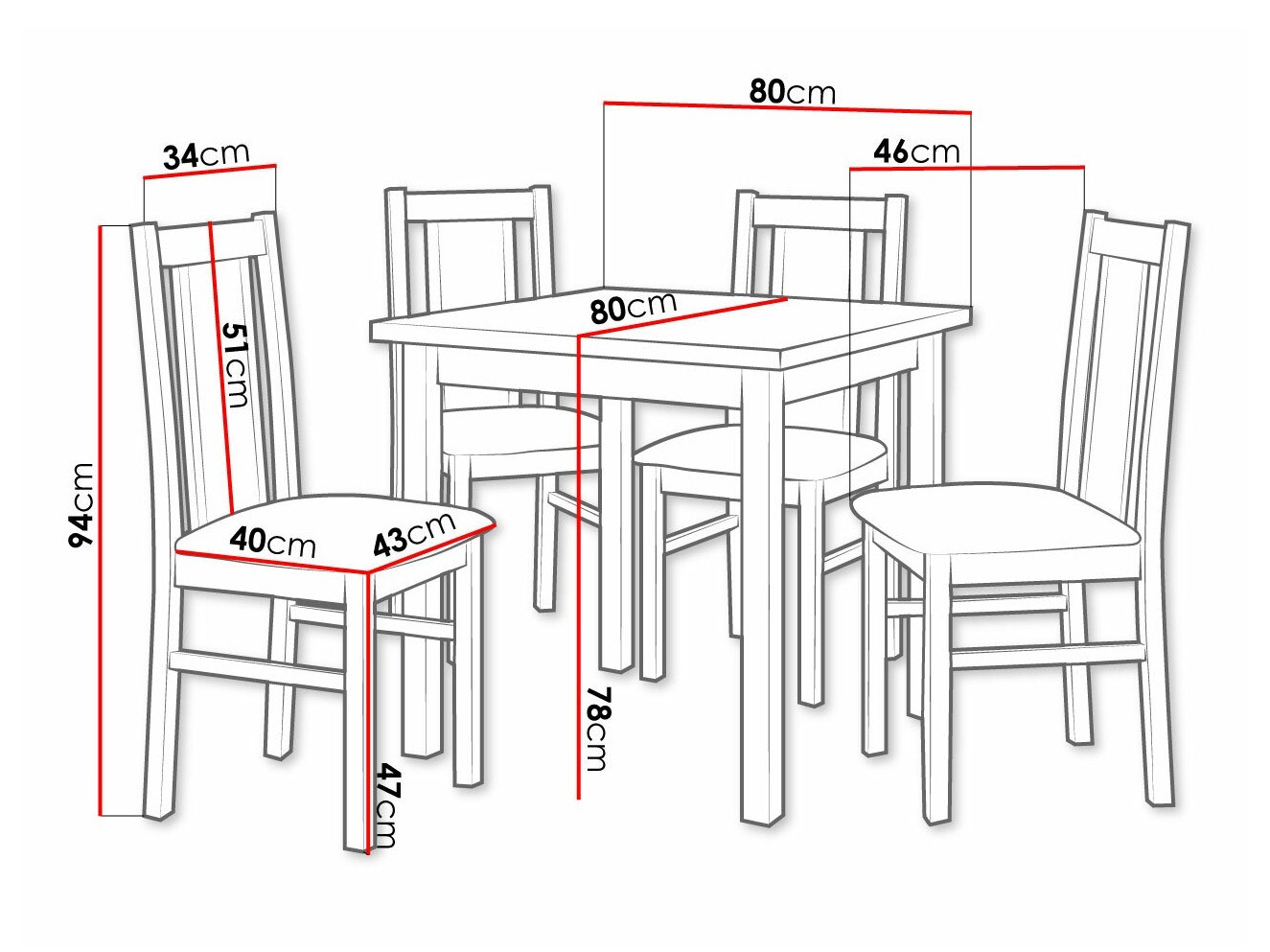 Обеденный гарнитур Victorville 310 (Белый)