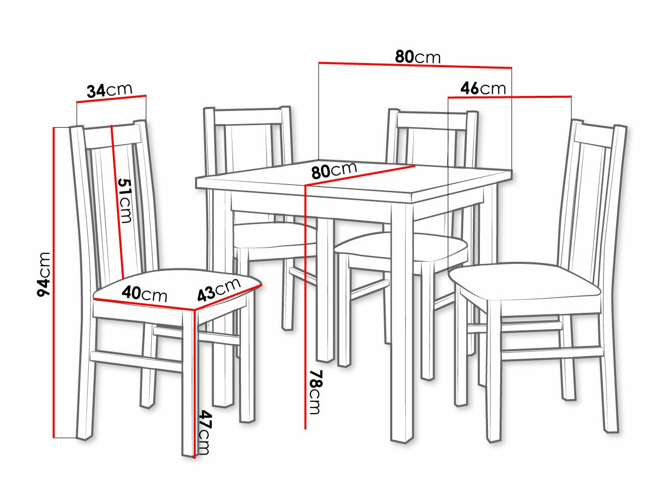 Обеденный гарнитур Victorville 310 (Сонома Дуб)