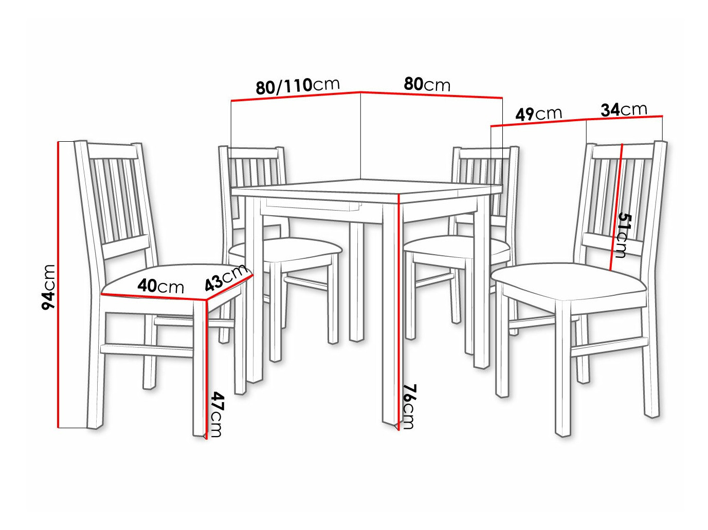 Обеденный гарнитур Victorville 314 (Орех)