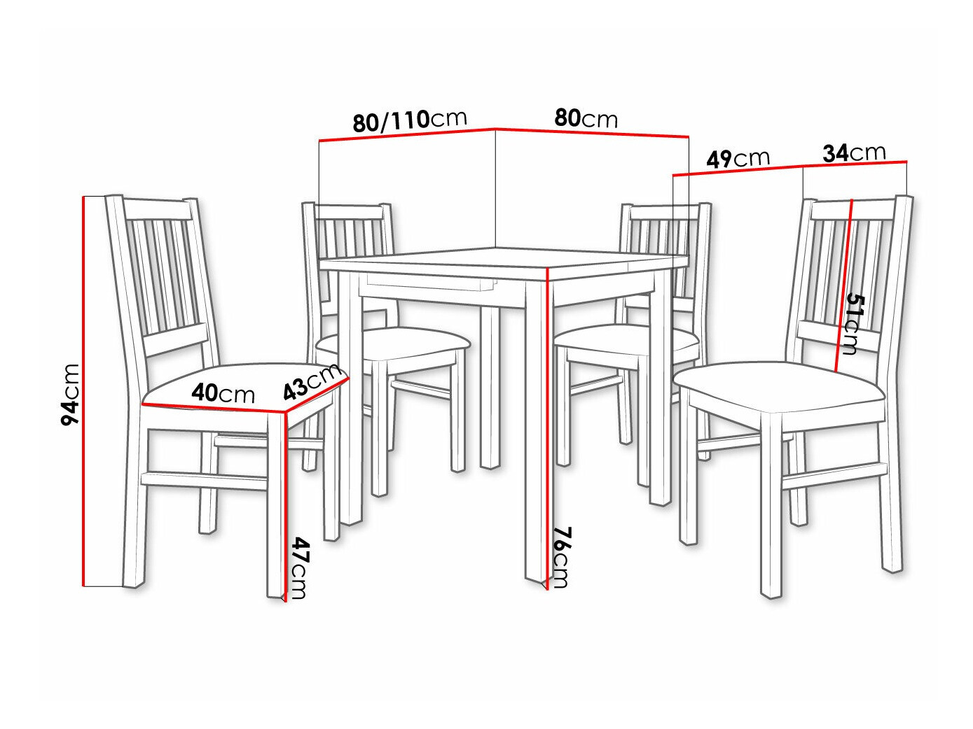 Обеденный гарнитур Victorville 314 (Сонома Дуб)