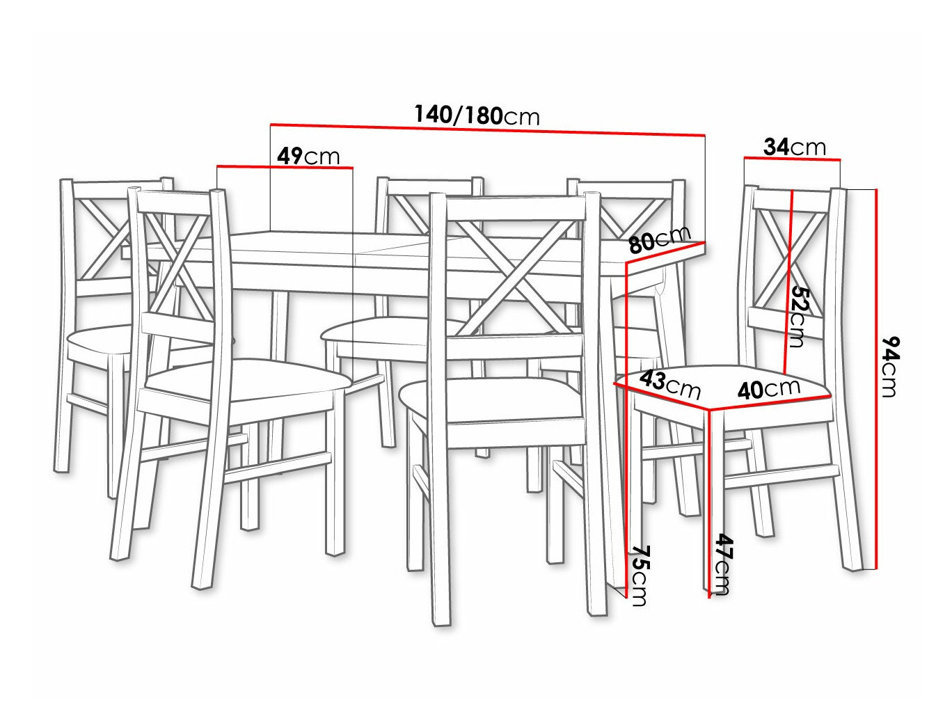 Обеденный гарнитур Victorville 316 (Белый)