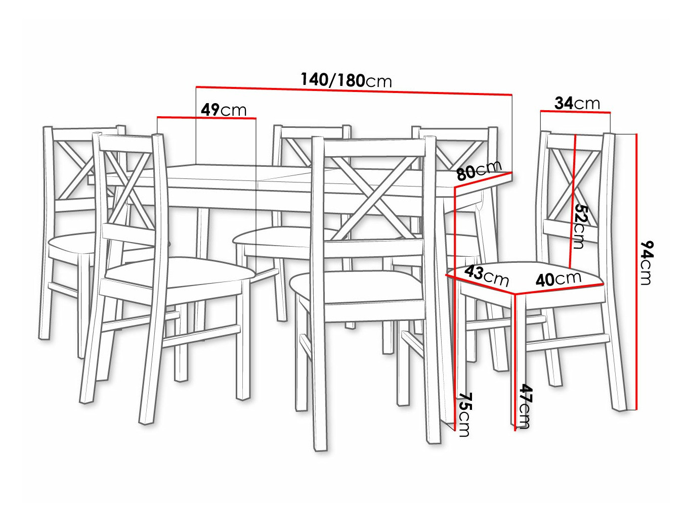 Обеденный гарнитур Victorville 316 (Белый)