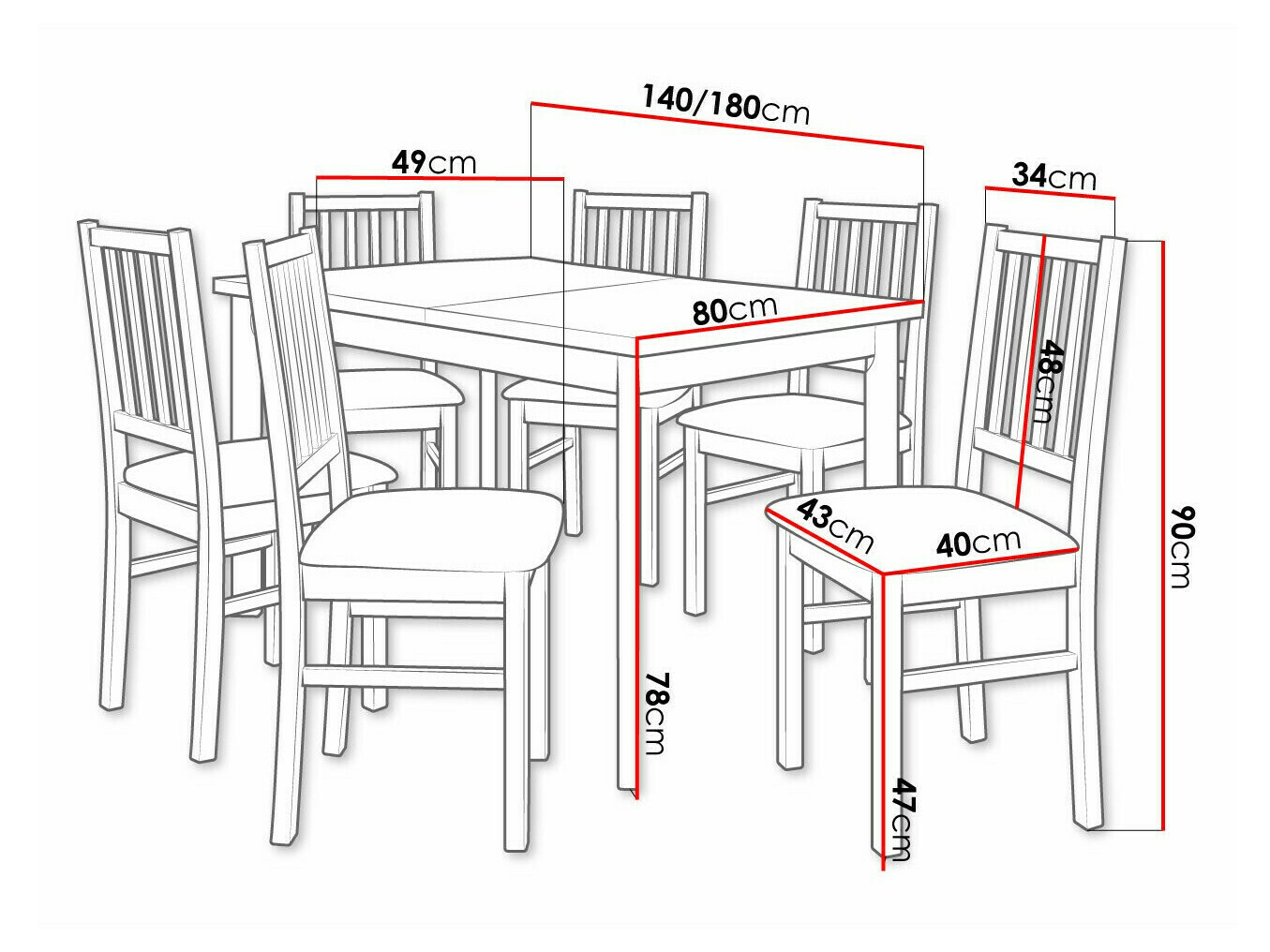 Обеденный гарнитур Victorville 320 (Орех)