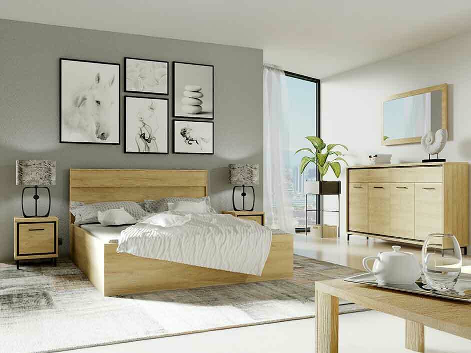 Спальный гарнитур Etrmoni 122 (Светлое дерево)