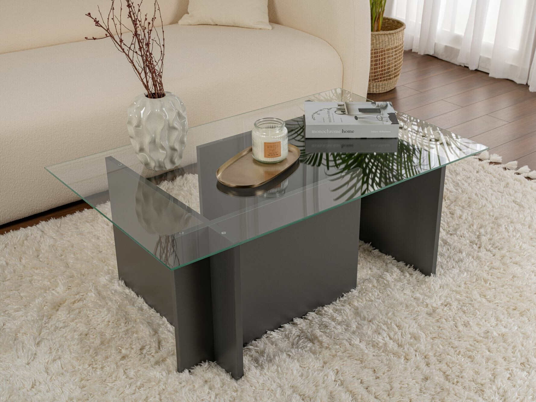 Žurnālu galdiņš Novato 112 (Antracīts)