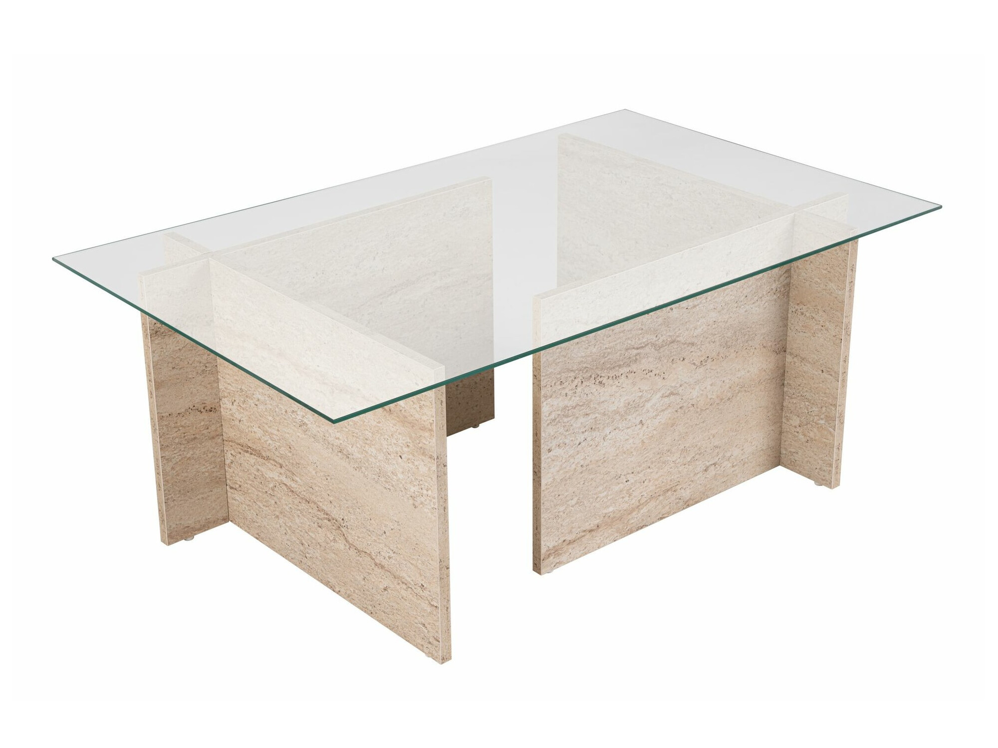 Žurnālu galdiņš Novato 112 (Gaišs travertīns)