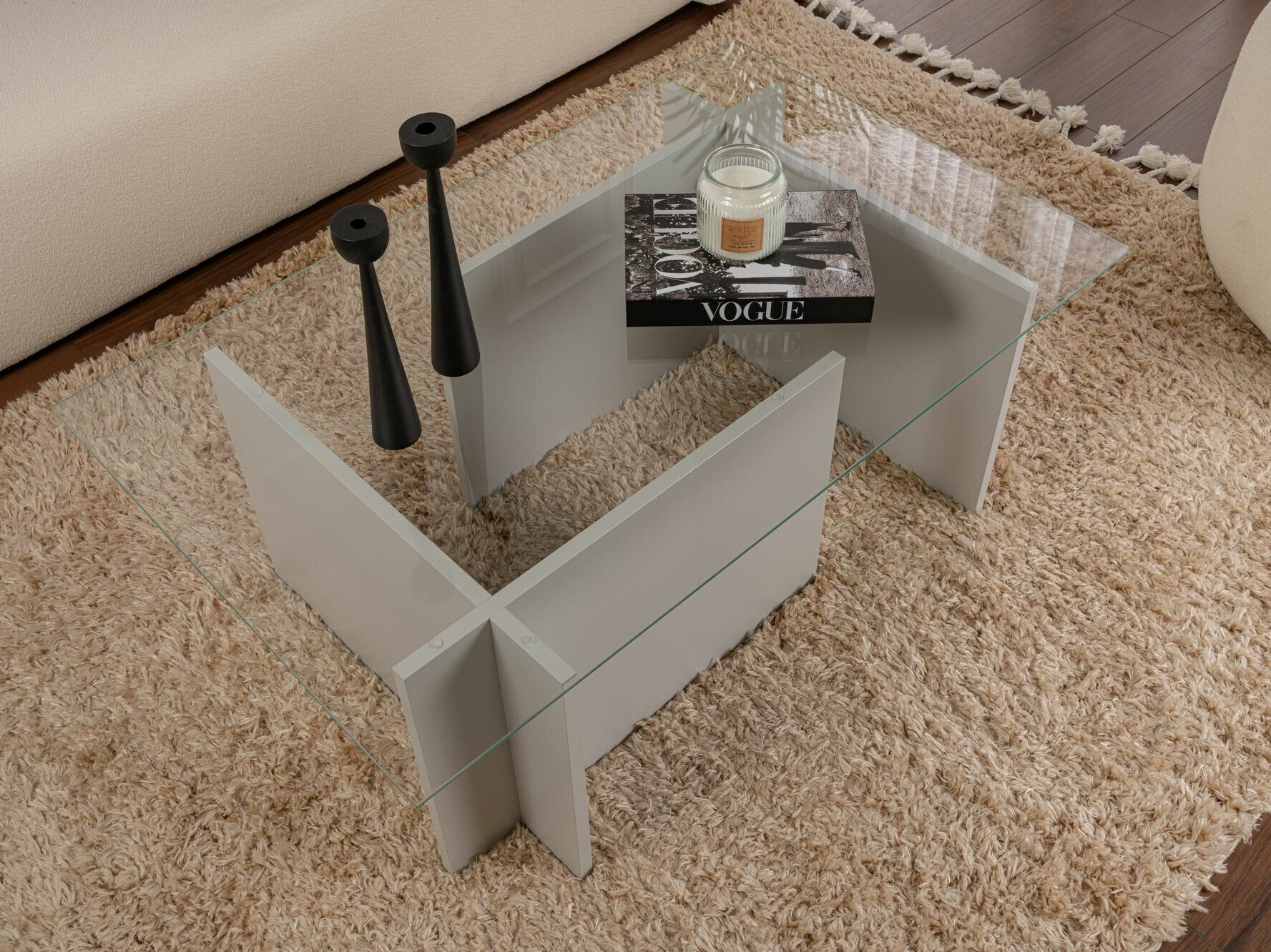 Žurnālu galdiņš Novato 112 (Pelēks)