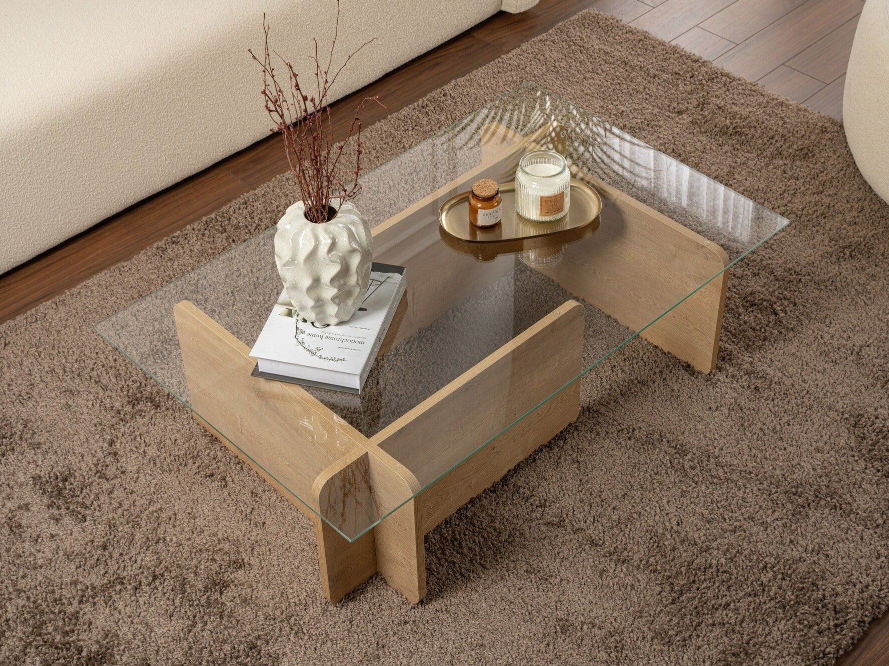 Žurnālu galdiņš Novato 113 (Medus ozols)