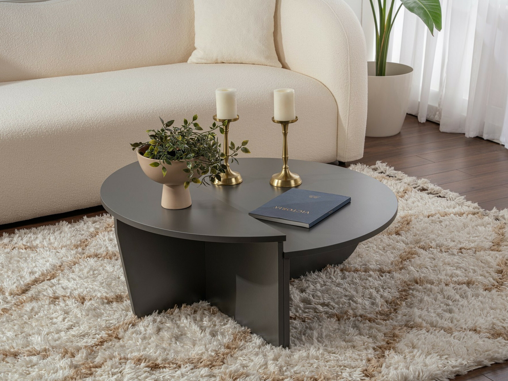 Комплект журнальных столиков Novato 100 (Антрацит)