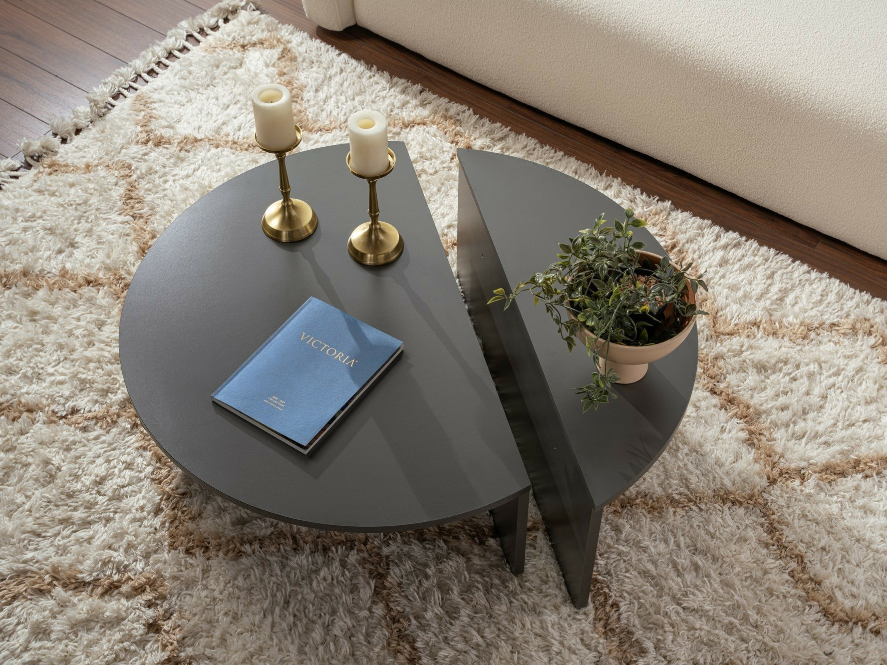 Комплект журнальных столиков Novato 100 (Антрацит)