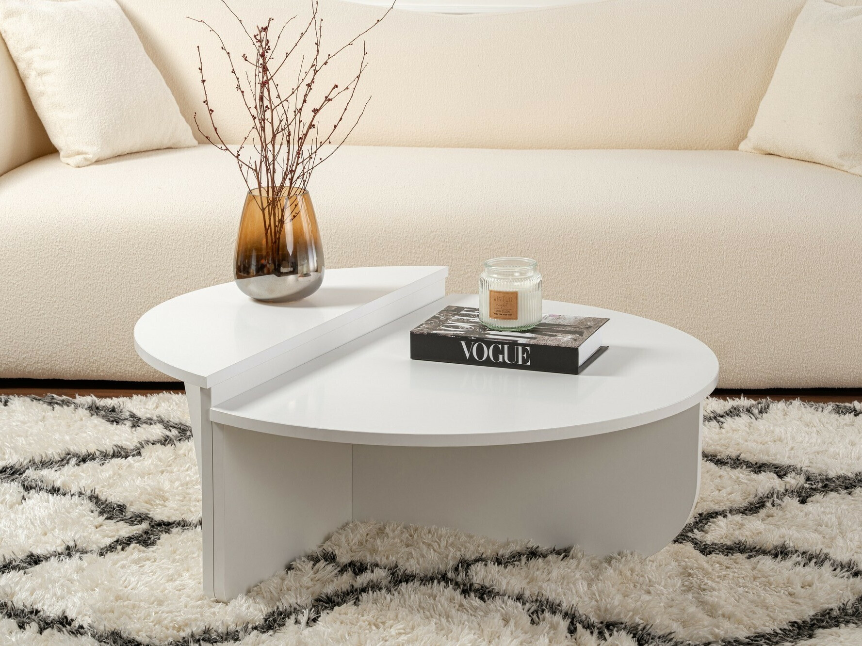 Комплект журнальных столиков Novato 100 (Белый)