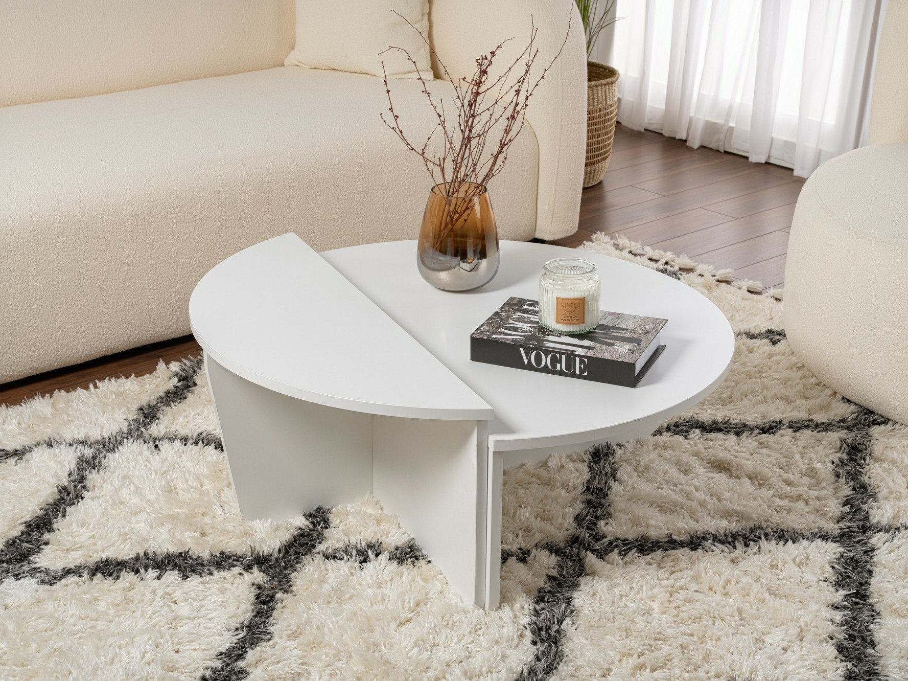 Комплект журнальных столиков Novato 100 (Белый)