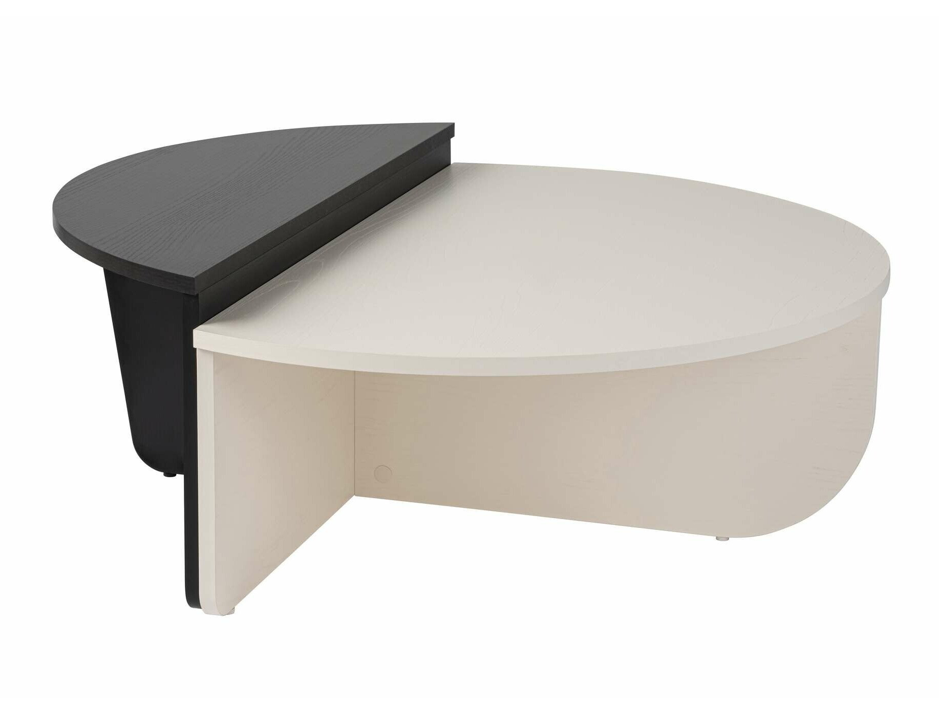 Комплект журнальных столиков Novato 100 (Крем + Чёрный)