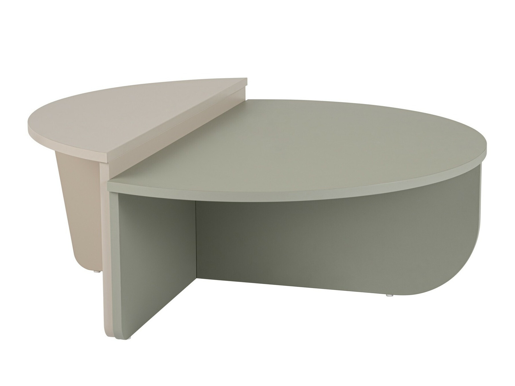 Комплект журнальных столиков Novato 100 (Зелёный + Бежевый)