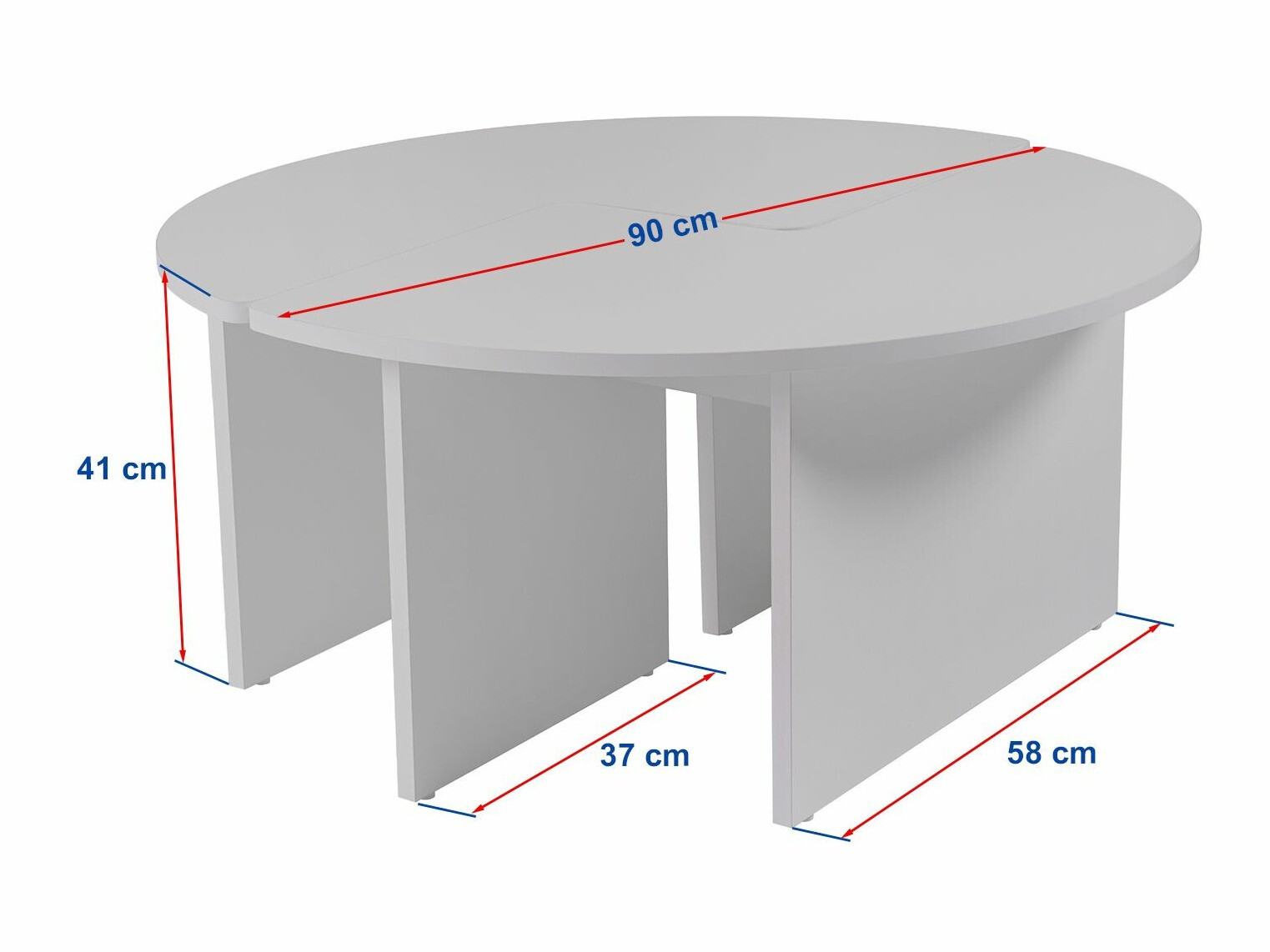 Комплект журнальных столиков Novato 114 (Белый)