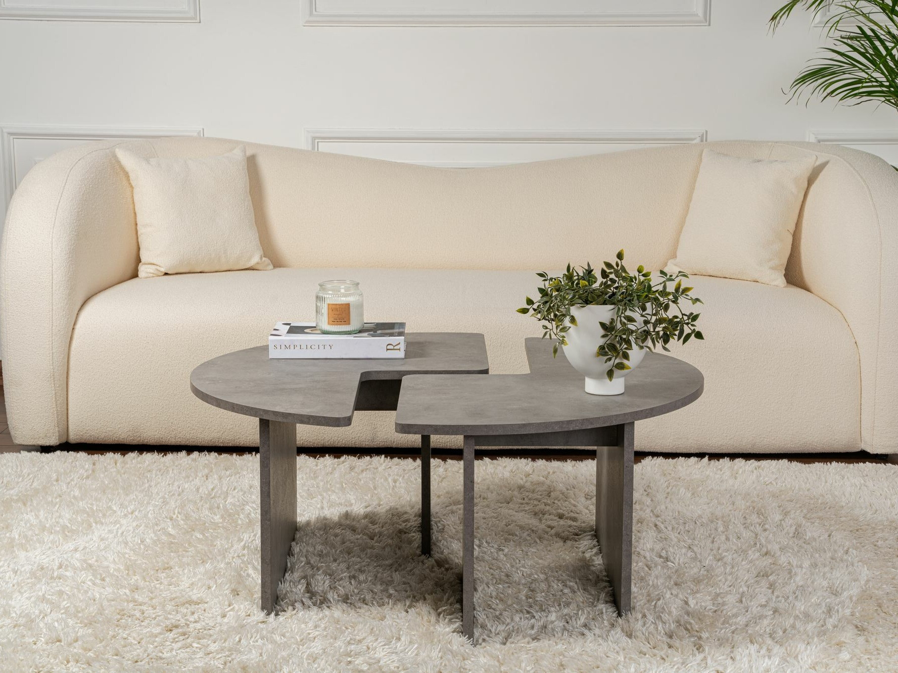 Комплект журнальных столиков Novato 114 (Бетон)