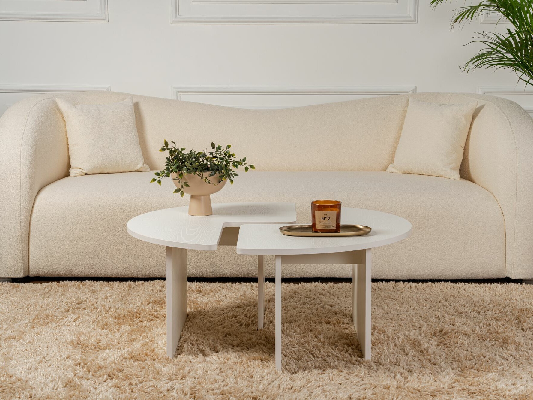 Комплект журнальных столиков Novato 114 (Крем)