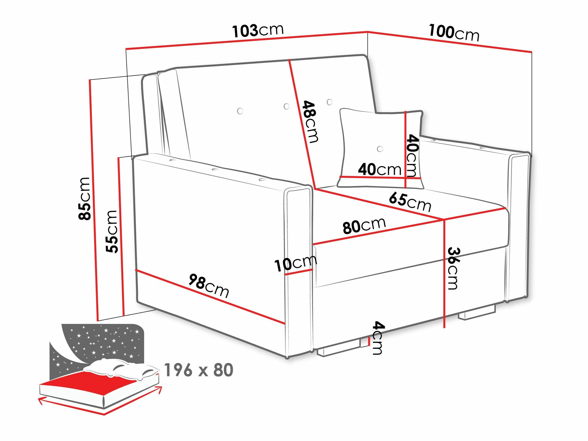 Кресло Columbus 236 (Coral 80)