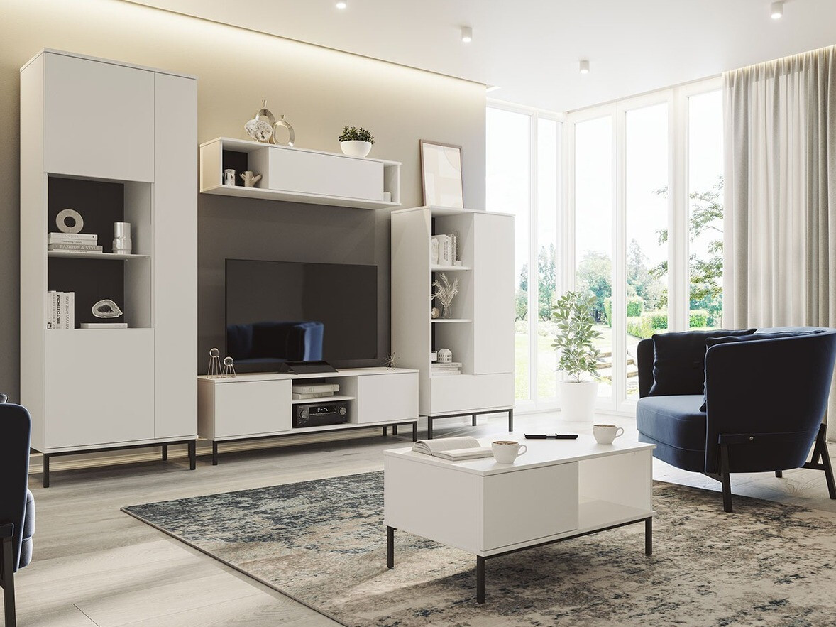 Viesistabas komplekts Lomsore 108 (Balts)