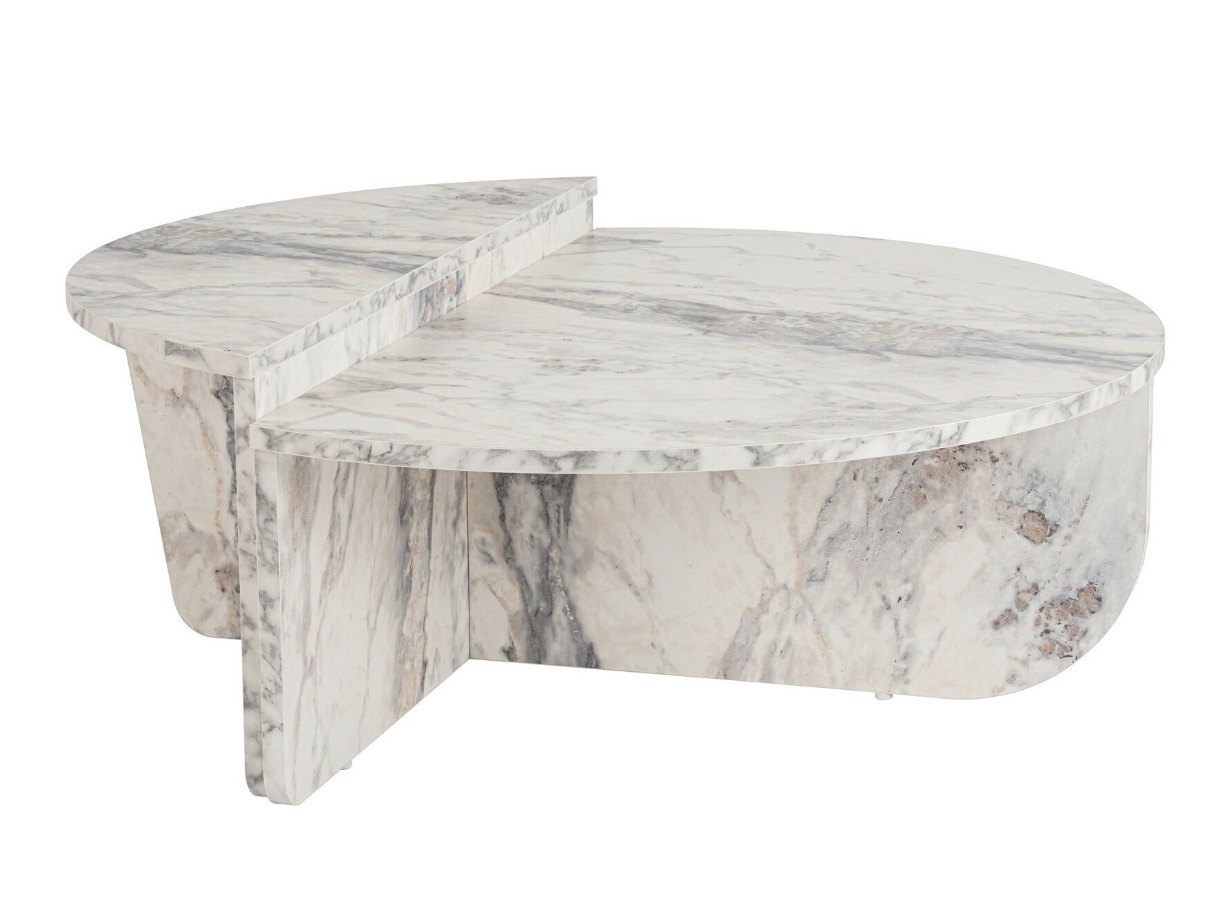 Žurnālu galdiņu komplekts Novato 100 (Pelēks marmors)