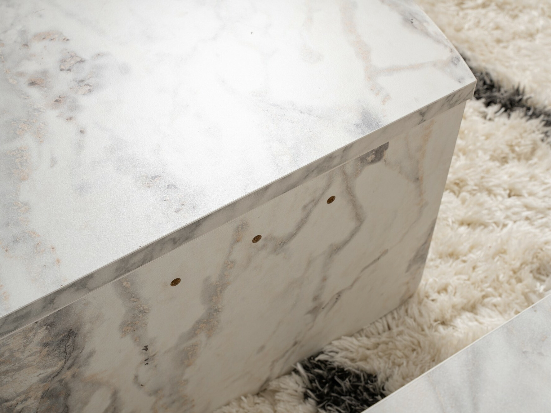 Žurnālu galdiņu komplekts Novato 100 (Pelēks marmors)