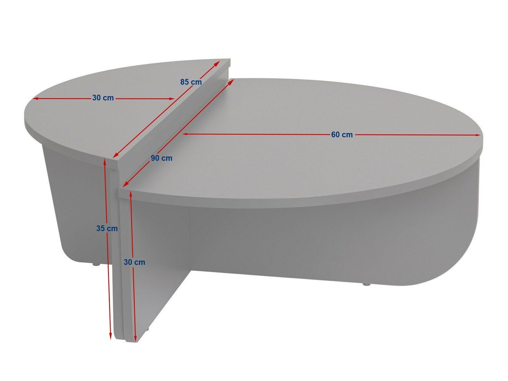 Žurnālu galdiņu komplekts Novato 100 (Pelēks)