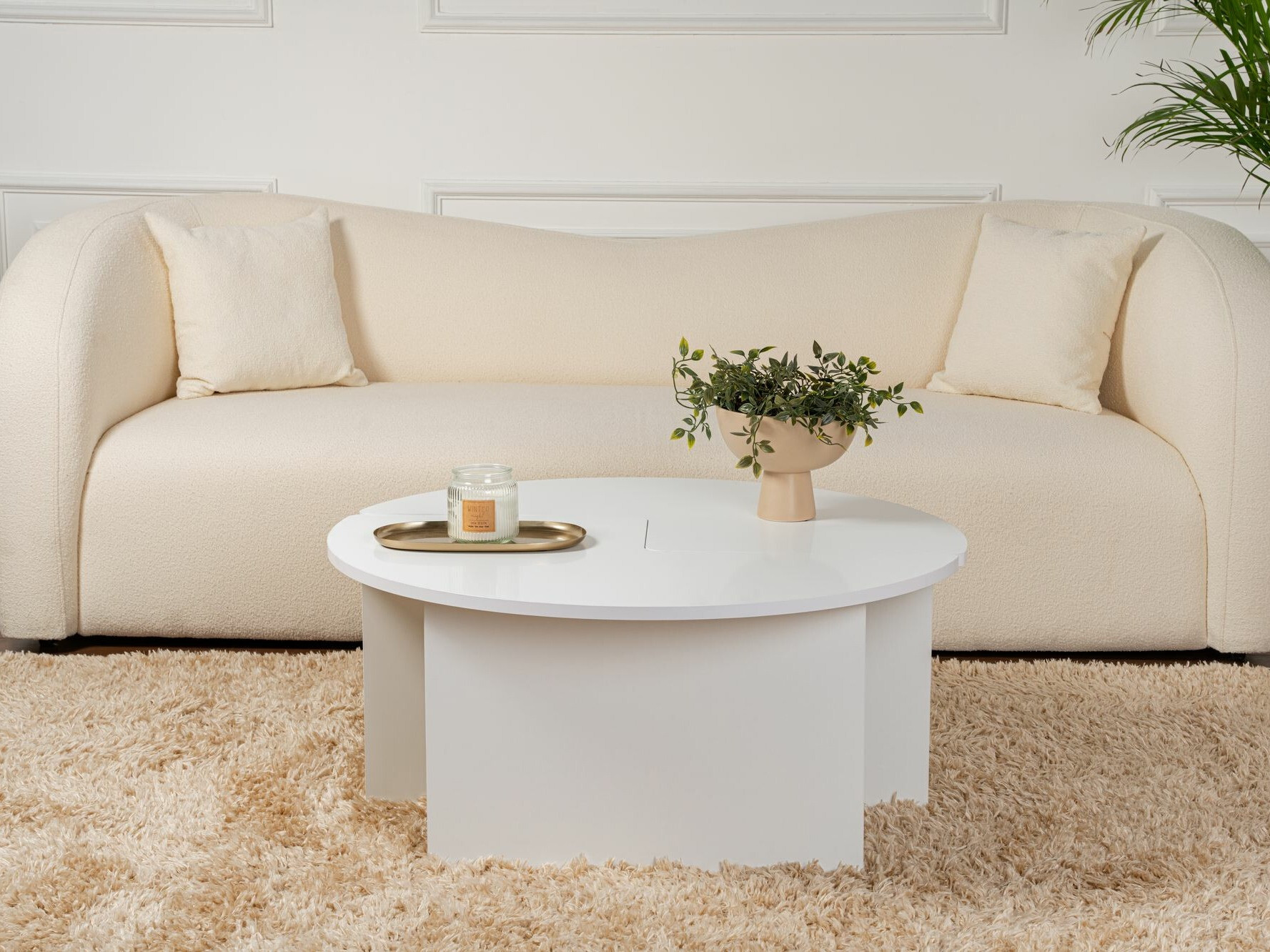 Žurnālu galdiņu komplekts Novato 114 (Balts)