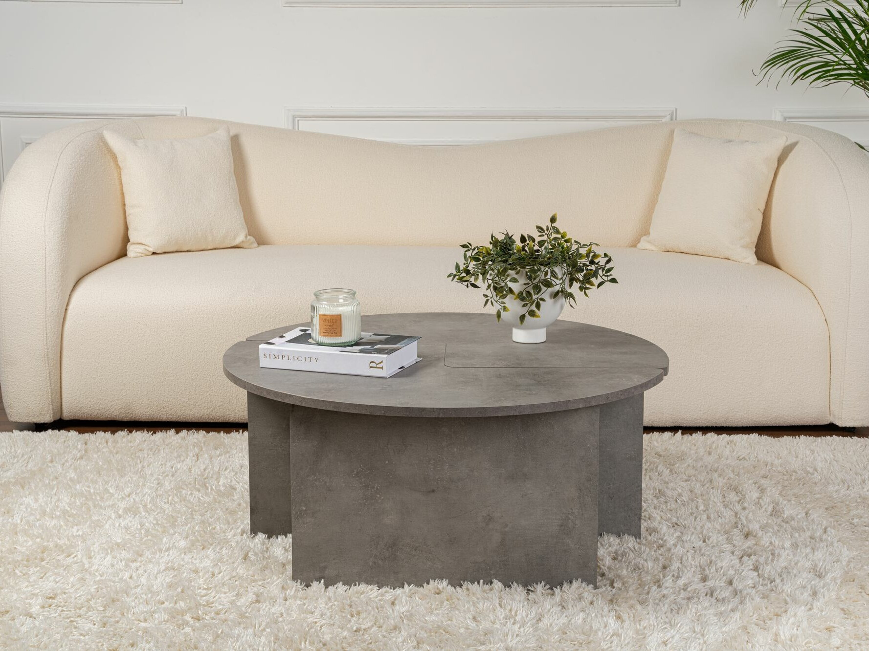 Žurnālu galdiņu komplekts Novato 114 (Betons)