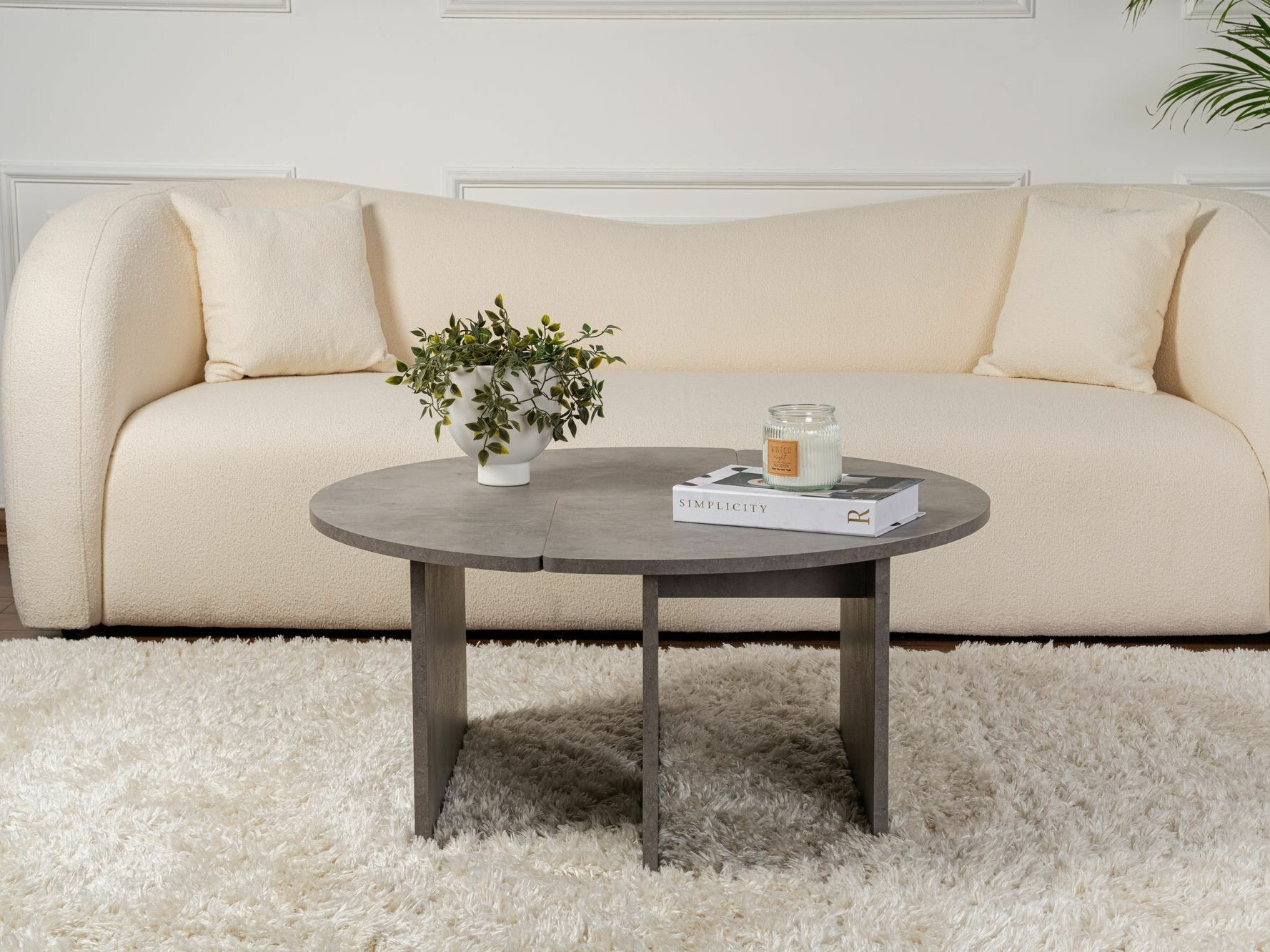 Žurnālu galdiņu komplekts Novato 114 (Betons)